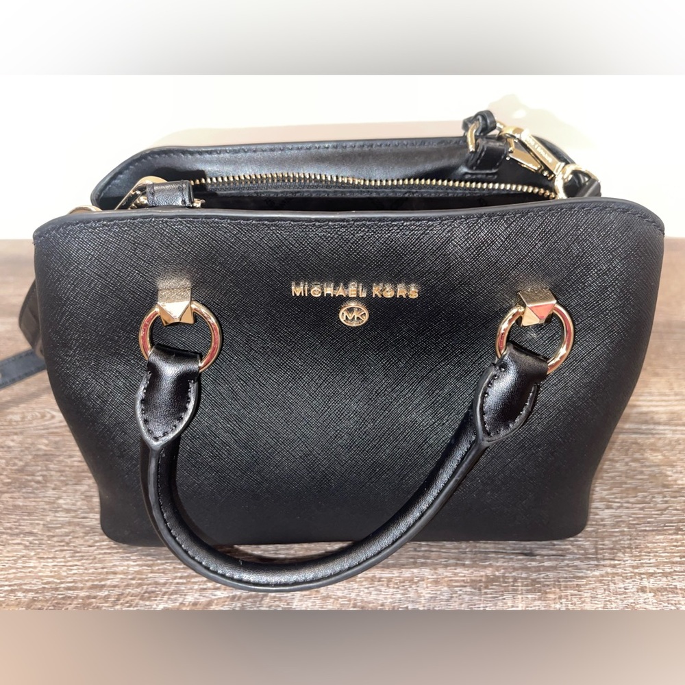 Michael Kors Marilyn Women’s Small Saffiano Black Leather Crossbody Bag